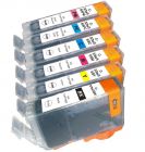 BCI3eBK + BCI6BK/C/M/Y set of 5 Compatible cartridges For Canon