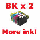 Compatible 103XL Bx2+C+M+Y – 5 Cartridges For Epson - More Ink!