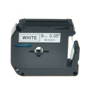 Brother Compatible M-K221 MK221 Tape Black on White