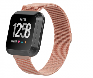 Milanese Replacement Band Compatible with Fitbit Charge 3, Black