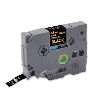 TZe335 12mm White on Black P-Touch Tape for Brother