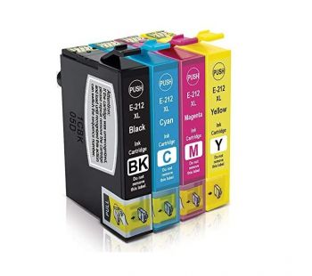 212XL BK/C/M/Y Set of 4 Compatibles Cartridges For Epson