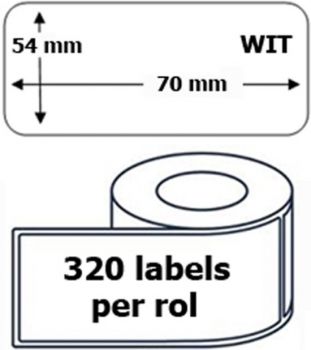 99015 Compatible Dymo Shipping Label 54mm x 70mm White Roll
