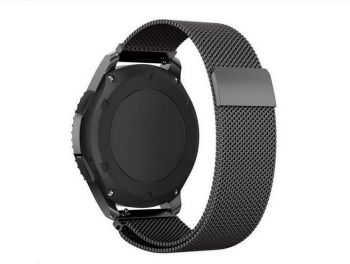 22MM Milannese loop strap for Samsung Watch 44 mm - Black