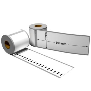 99019 Compatible Dymo Lever Arch Label 59mm x 190mm White Roll 110