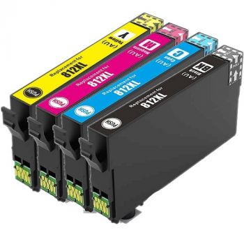 812XL BK*2/C/M/Y Set of 5 Compatible High Capacity Cartridge For Epson
