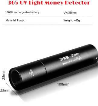 365nm UV Light Money Dectector