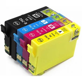 702XL BK/C/M/Y Set of 4 Compatibles Cartridges For Epson