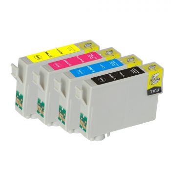 73N  BK/C/M/Y Set of 4 Compatibles Cartridges For Epson