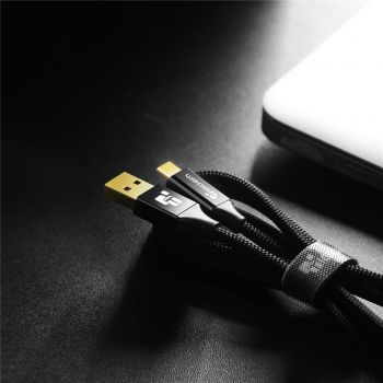 2-Meter Type-C Charging Cable - Black (with Free Cable Organizer)