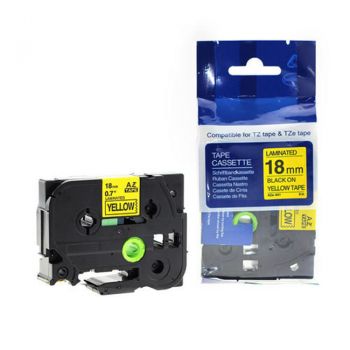 TZe641 Compatible Brother 18mm Black on Yellow P-Touch tape