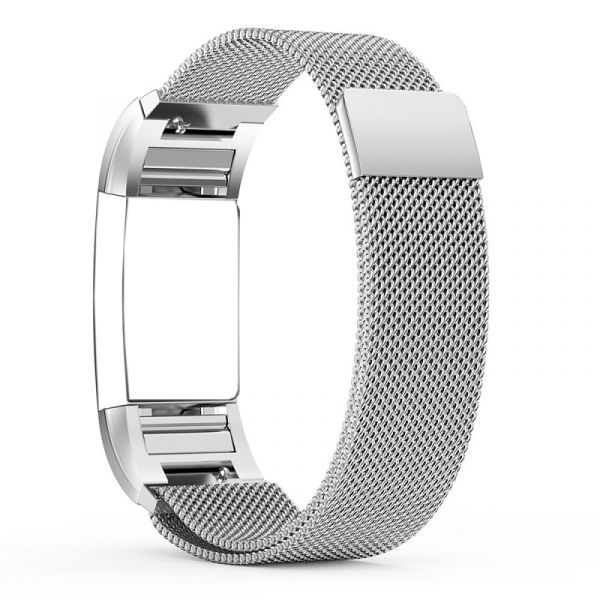 Milanese Replacement Band Compatible with Fitbit Charge 2 Silver S